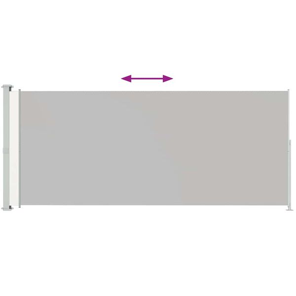 vidaXL Patio Retractable Side Awning 220x500 cm Cream