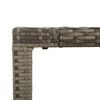 vidaXL 3 Piece Garden Dining Set with Cushions Grey Poly Rattan