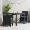 vidaXL Garden Dining Set 3 pcs Anthracite Polt rattan