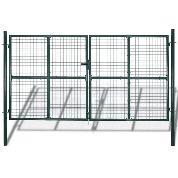 vidaXL Double Door Fence Gate 300x150 cm Powder-Coated Steel