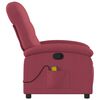 vidaXL Massage Recliner Chair Wine Red Fabric