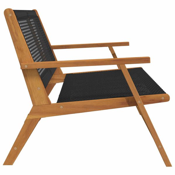 vidaXL Garden Furniture Black 122 x 78 x 73 cm Solid Acacia Wood