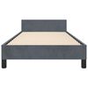 vidaXL Bed Frame without Mattress Dark Grey 100x190 cm Velvet