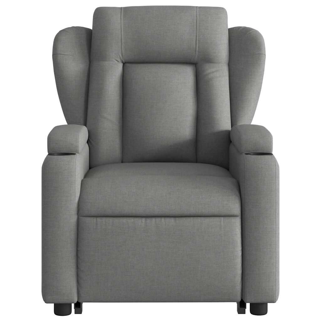 vidaXL Electric Stand up Massage Recliner Chair Dark Grey Fabric