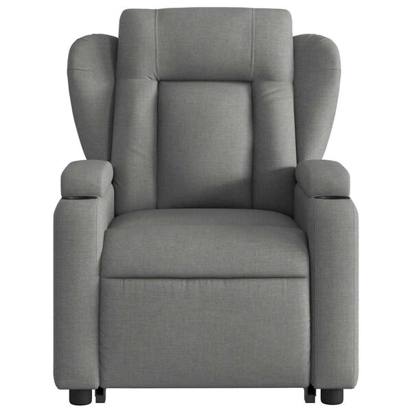 vidaXL Electric Stand up Massage Recliner Chair Dark Grey Fabric