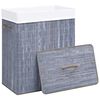 vidaXL Bamboo Laundry Basket Grey 83 L