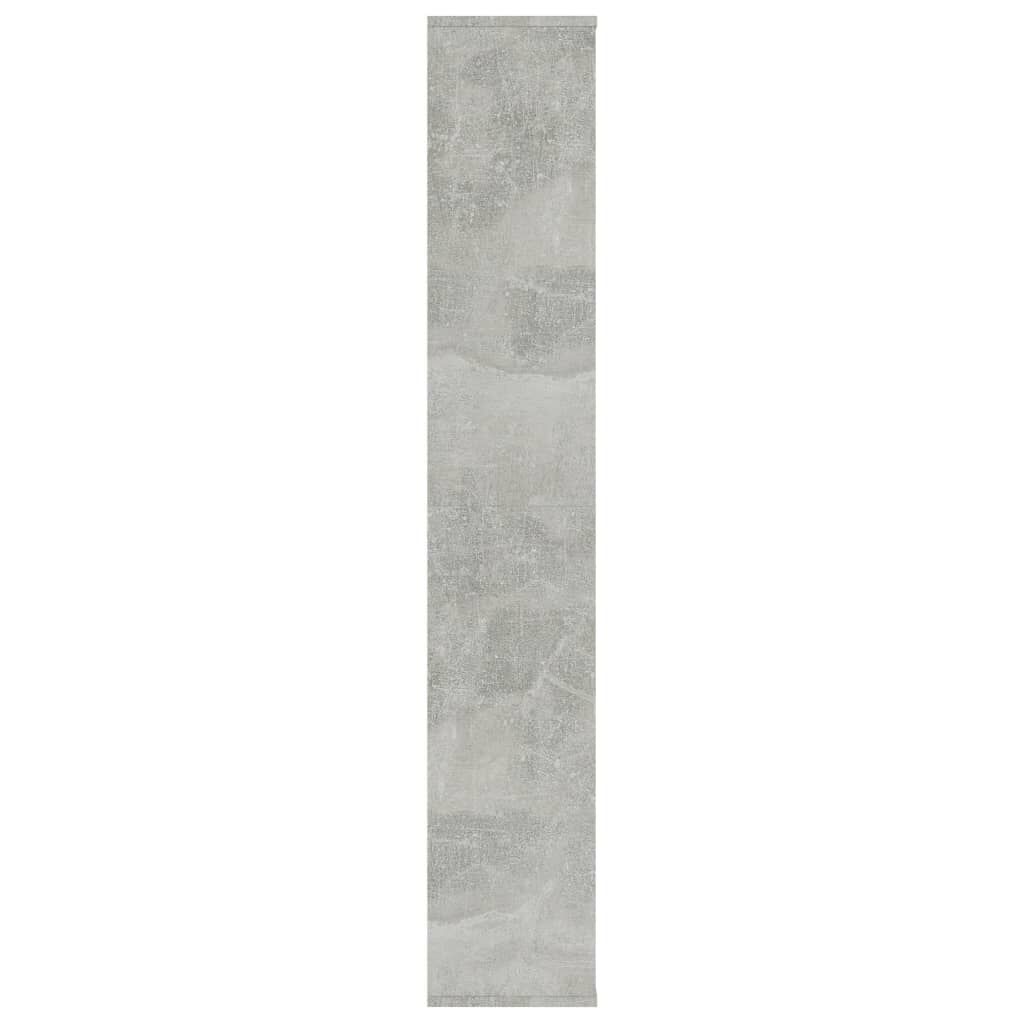 vidaXL Room Divider/Book Cabinet Concrete Grey 100x24x140 cm Engineered Wood