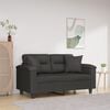 vidaXL Throw Pillows 2 pcs Dark Grey 40x40 cm Microfibre Fabric