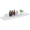 vidaXL Floating Wall Shelves 2 pcs High Gloss White 90x23.5x3.8 cm MDF