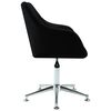 vidaXL Swivel Dining Chair Black Fabric