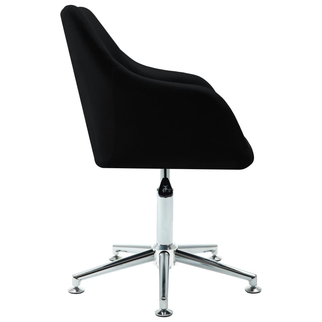 vidaXL Swivel Dining Chair Black Fabric