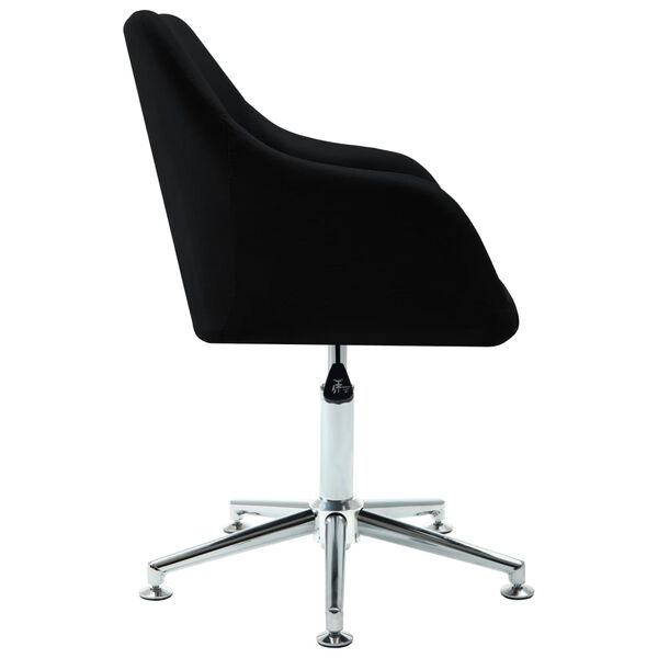 vidaXL Swivel Dining Chair Black Fabric