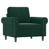 vidaXL 3 Piece Sofa Set with Cushions Dark Green Velvet