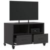 vidaXL TV Cabinet Black 68x39x43.5 cm Steel
