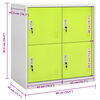 vidaXL Locker Cabinet Light Grey and Green 90x45x92.5 cm Steel