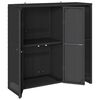 vidaXL Storage Cabinet with Shelf Black 100 x 36 x 102 cm Rattan