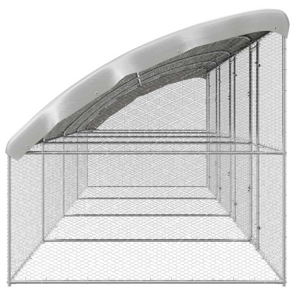 vidaXL Chicken Cage Silver 800 x 200 x 198.5 cm Galvanised steel