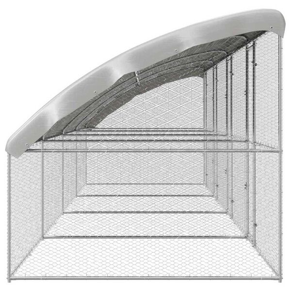 vidaXL Chicken Cage Silver 800 x 200 x 198.5 cm Galvanised steel