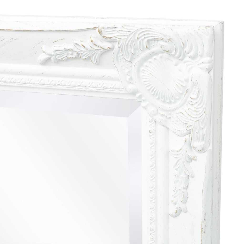 vidaXL Wall Mirror Baroque Style 120x60 cm White