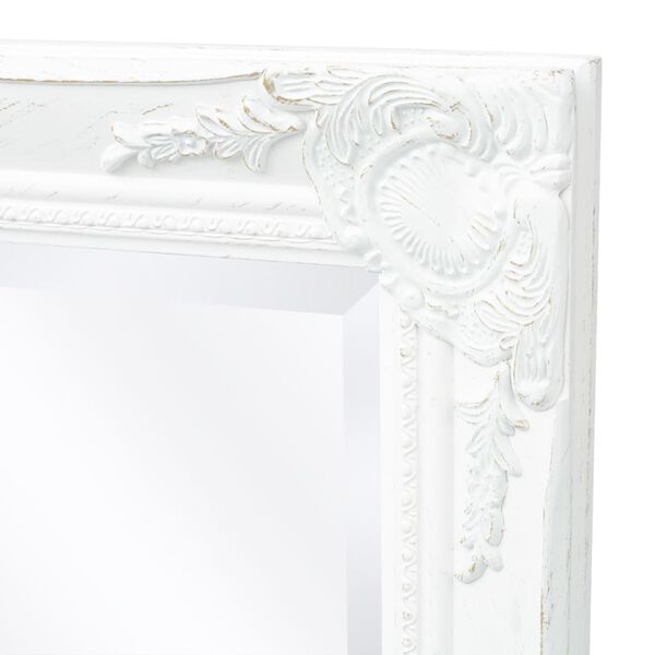 vidaXL Wall Mirror Baroque Style 120x60 cm White