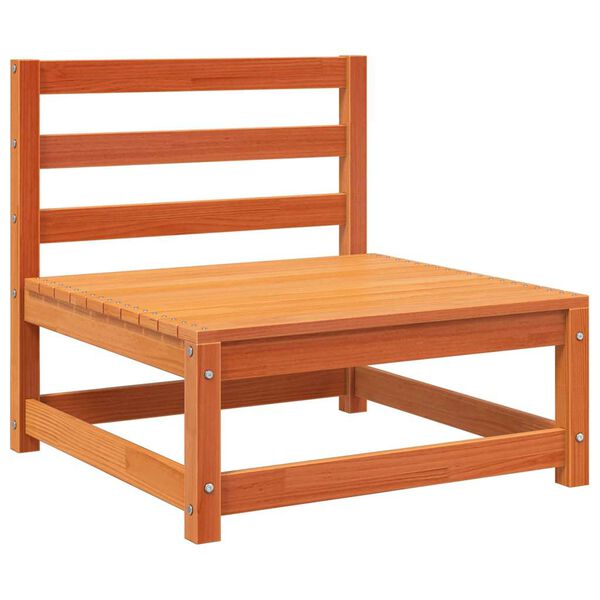 vidaXL Garden Sofas Armless 2 pcs Wax Brown 70x70x67 cm Solid Wood Pine