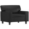 vidaXL Sofa Chair Black 60 cm Faux Leather