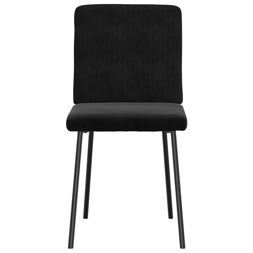 vidaXL Dining Chairs 2 pcs Black Velvet