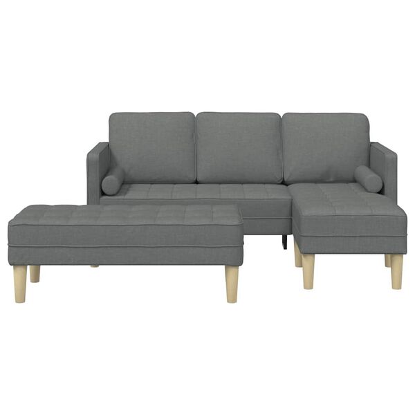 vidaXL Sofa Set 2 pcs Dark grey 173 x 131 x 67 cm Fabric