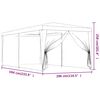 vidaXL Party Tent with 6 Mesh Sidewalls Green 3x6 m HDPE