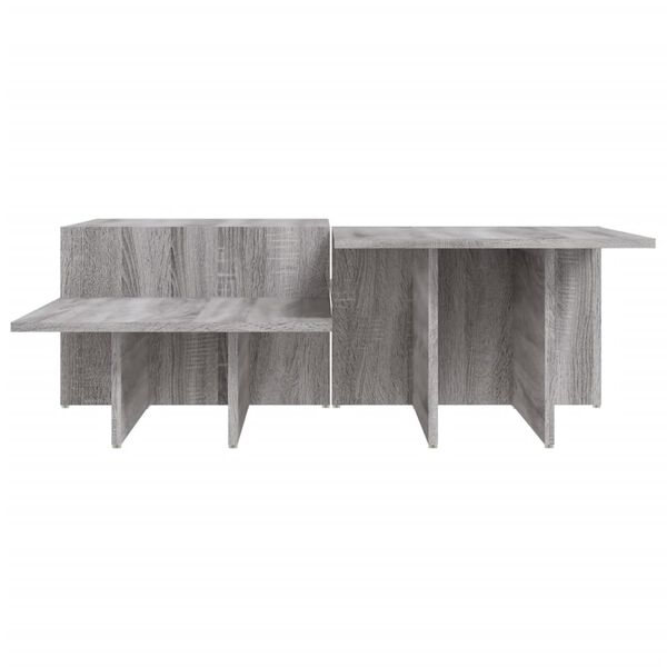 vidaXL Coffee Tables 2 pcs Grey Sonoma Engineered Wood