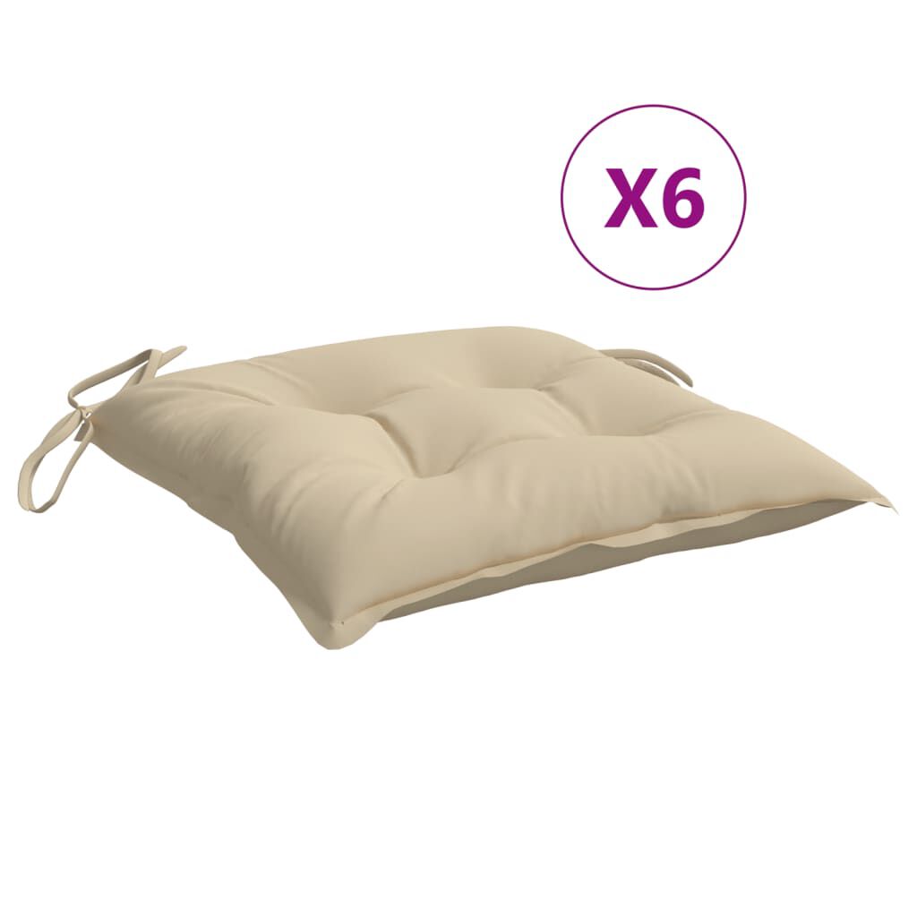 Beige chair cushions top