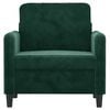 vidaXL Sofa Chair Dark Green 60 cm Velvet