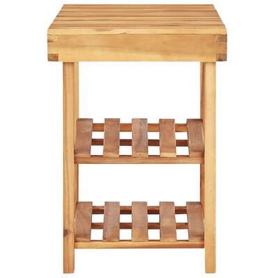 vidaXL Shoe Rack 90x32x46 cm Solid Acacia Wood