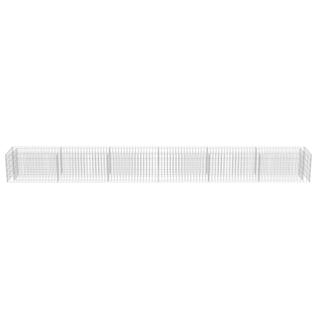 vidaXL Gabion Raised Bed Galvanised Steel 540x50x50 cm