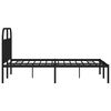 vidaXL Metal Bed Frame without Mattress with Headboard Black 135x190cm