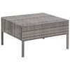 vidaXL 6 Piece Garden Lounge Set with Cushions Poly Rattan Grey