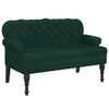 vidaXL Bench with Backrest Dark Green 119,5x64,5x75 cm Velvet