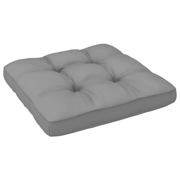 vidaXL Garden Corner Sofa with Grey Cushions Solid Pinewood