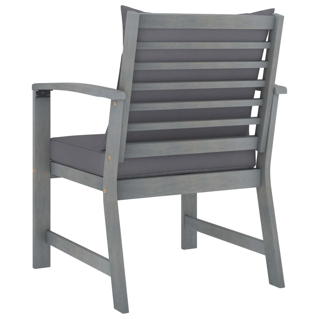 vidaXL 4 Piece Garden Lounge Set with Cushions Solid Acacia Wood
