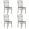 vidaXL Dining Chairs 4 pcs Brown MDF