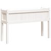 vidaXL Garden Planter with Legs White 110x31x70 cm Solid Wood Pine