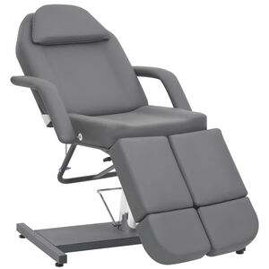 vidaXL Beauty Treatment Chair Faux Leather Grey 180x62x78 cm