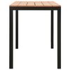 vidaXL 3 Piece Garden Dining Set Steel and WPC Brown and Black