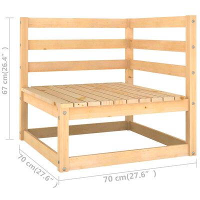 vidaXL 4 Piece Garden Lounge Set with Cushions Solid Pinewood