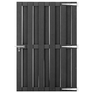 vidaXL Garden Gate WPC 100x150 cm Grey