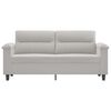 vidaXL 2-Seater Sofa Light Grey 140 cm Microfibre Fabric