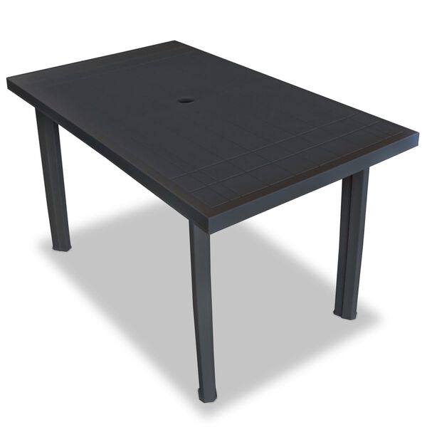 vidaXL 7 Piece Outdoor Dining Set Plastic Anthracite