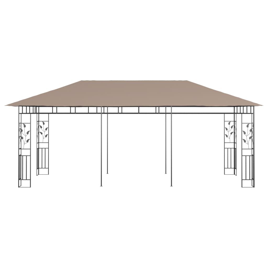 vidaXL Gazebo with Mosquito Net 6x3x2.73 m Taupe 180 g/m²