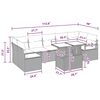 vidaXL Garden Sofa Set with Storage 8 pcs Black Poly rattan