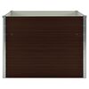 vidaXL Raised Garden Bed Brown 100x100x77 cm Galvanised Steel